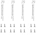 4X Kühlschrank & Gefrierschrank Tür Montagehalterung Befestigungsschieber-Set - Kompatibel mit Aeg ARC/ARCTIS/ETIS-Serie - 4055372405 & 2230349017 & 2230349041 & 4055372405 & 5021788800000 2 & 5 02