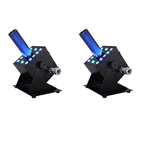 MOKA SFX TWOpcs LED Easy Angle Co2 Jet Machine with 12LED Lights for Wedding Party Dj Stage Special Effect DMX 512 Switchabl (LED Easy Angle-2pcs)