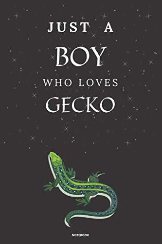 Just A Boy who loves Gecko Notebook: Gecko Gifts Lined Diary for Girls, Boys, Kids, Men, Women and Friends