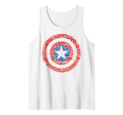 Débardeur Captain America Glitched Shield pour homme geek