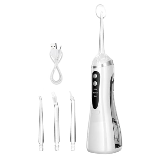 Flosser eléctrico de dientes – Hilo dental eléctrico portátil, hilo dental eléctrico Dult, máquina irrigadora de abrazadera recargable, máquina de hilo dental de agua para el hogar, baño, ducha
