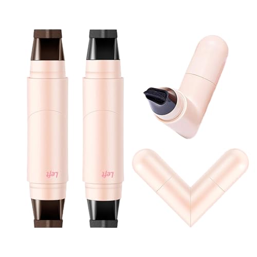 Bekoeen 2PCS Gel Eyeliner Pencil Set, Foldable Black Brown Eyeliner Stamp, Waterproof Eye Liner...