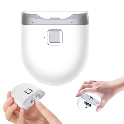 電動爪切り 電動つめきり 爪削り 電動 自動爪切り ネイルケア 照明LED 2段階スピード Type-C充電式 簡単操作 爪切り 低騒音 安全 子供/大人/高齢者に向け(ホワイト)