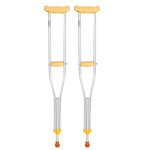 Lightweight Aluminum Alloy Axillary Crutches Thick Anti-Skid Underarms Crutches,Elderly Disabled Cane Non Skid Rubber Tips