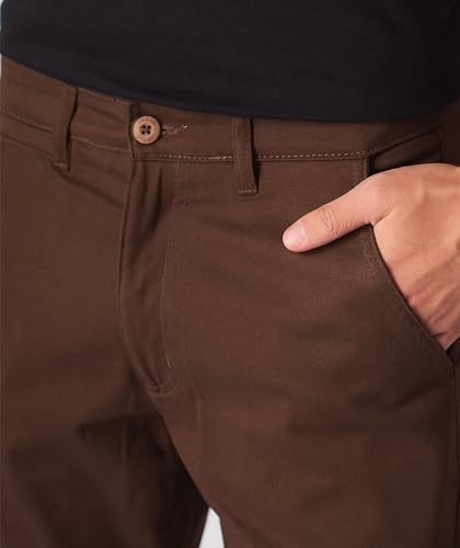 JMOJO Chinos Trousers Men - Stretch Mens Trousers Casual Smart - Mens Chinos Slim Fit Twill Fabric Pants - Flat Front 5 Pocket Trouser for Men UK - Image 5