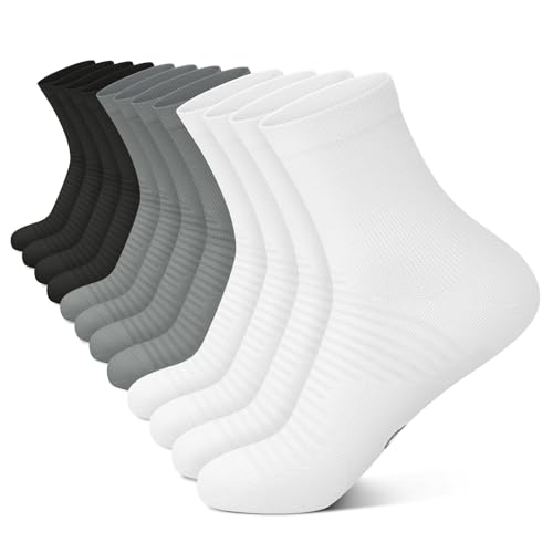 Compression Running Ankle Socks for Men and Women (6 Pairs),
