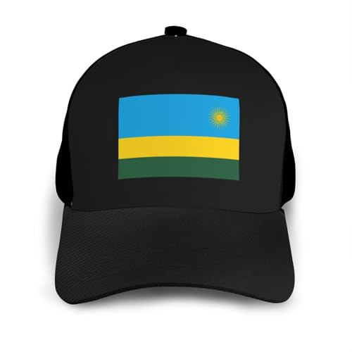 Rwanda Flag Unisex Classic Adjustable Curved Brim Baseball Cap, Trucker Hat3