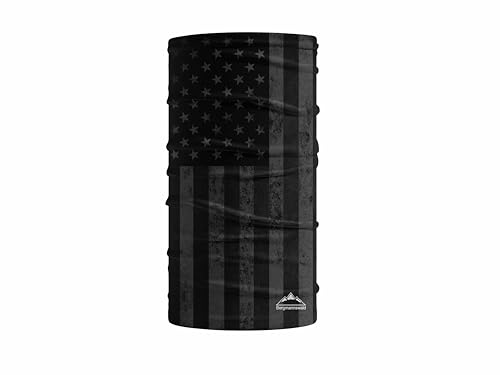 Bergmannswald® Foulard multifonction sans couture (drapeau américain, noir, 1 pièce)