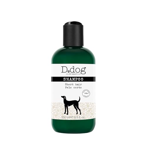 D.DOG | Shampoo Pelo Corto, Shampoo per Cani, Sostanze Detergenti di Origine Vegetale con Olio di Patauà Amazzonico, Riduce la Secchezza, Rende il Manto Lucido e Morbido, 250ml