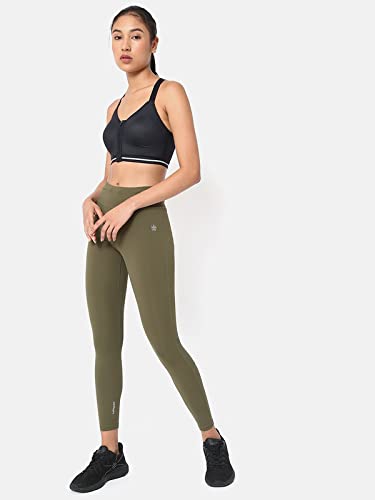 Image of CULT Women's Solid Polyester 4-Way Stretch, AbsoluteFit Training Tights, Moisture-Wicking, Leggings for Sports, Gym, Active Wear