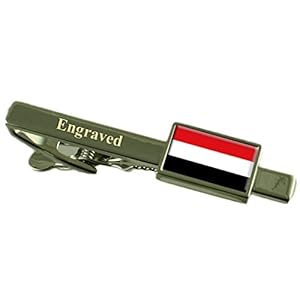 Jemen vlag gegraveerd gepersonaliseerde stropdas clip