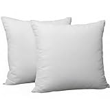 NOVOTEXTIL Relleno de Cojín 60x60 Pack 2 Unidades – Fibra Hueca Siliconada Mullido y Suave – Hipoalergénico y Antiácaros – Firmeza Blanda 470 gr/m² – Relleno Cuadrado para Cojines de Sofá y Cama