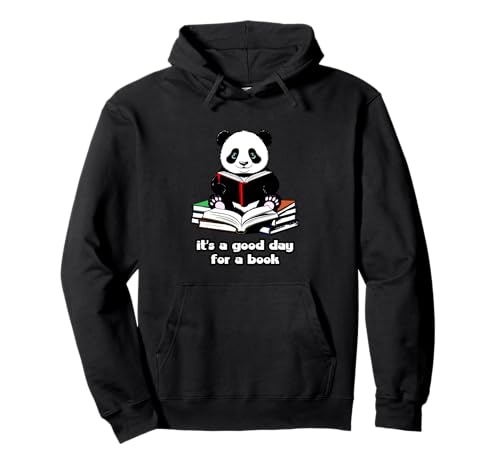 Oso Panda Lectura Libros, Lector Sudadera con Capucha