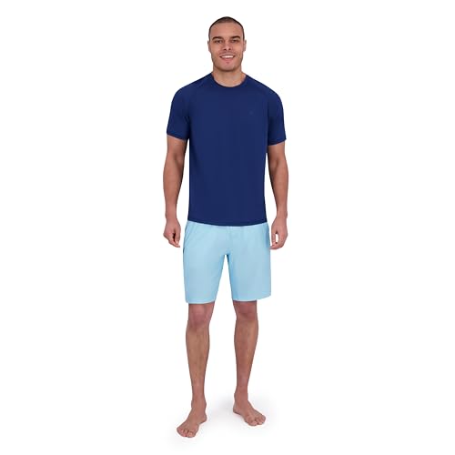 Spyder Men's Waffle Knit Short Sleeve Rashguard – UPF+, Quick-Dry, Swim Shirt, Surfing, Hiking, Workout2