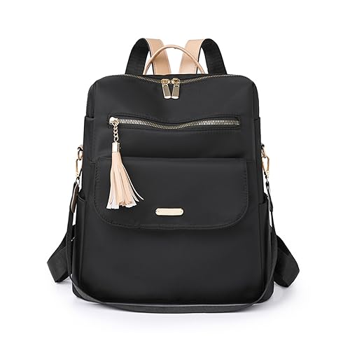 Sac à dos de voyage noir élégant pour escapades citadines et travail