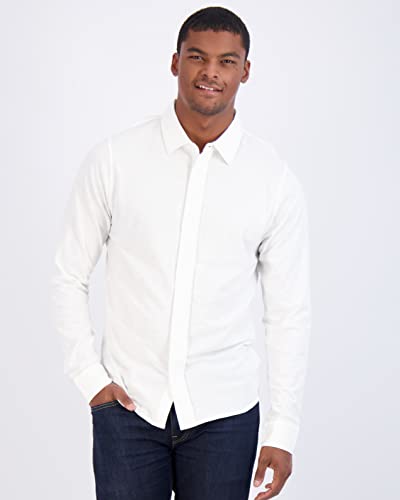 Real Essentials 3-Pack: Men's Classic Style Casual Long Sleeve Button Down Collared Shirt (Available in Big & Tall)2