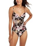RACHEL Rachel Roy Women's Standard Mesh Insert Monokini One Piece Swimsuit, Black, M