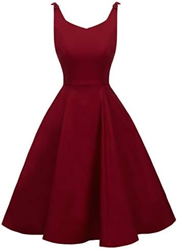 FAIRY COUPLE Women's 1950's Bowknot Vintage Retro Polka Dot Rockabilly Party Swing Dress