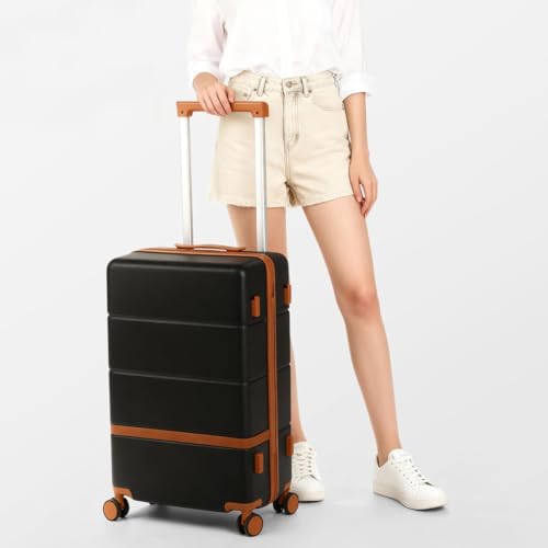 Maungti Luggage Sets, 2 Piece Suitcase set with wheels Tsa Lock 20/24 inchi Hardshell Waterproof Travel Suitcases luggage for Women/Men/Family（Black - Image 4