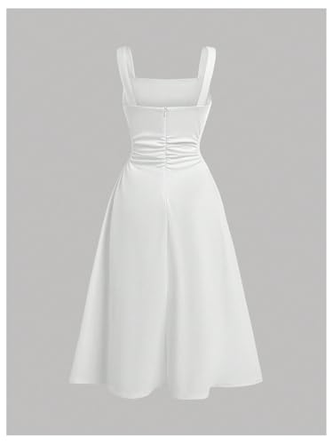 GORGLITTER Girl's Sleeveless Midi Dress Summer Cute Boho Backless Ruched Graduation Baby Doll Skater Sun Tank Dresses2