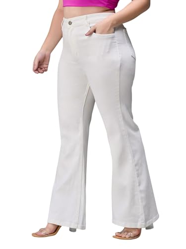 Image of Miss Chase A+ Women's Wide-Leg High Rise Regular Stretchable Denim Jeans