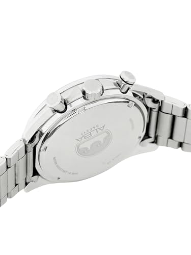 ALBA Stainless Steel Analog Orange Dial Men Watch-At3J21X1, Silver Band - Image 5