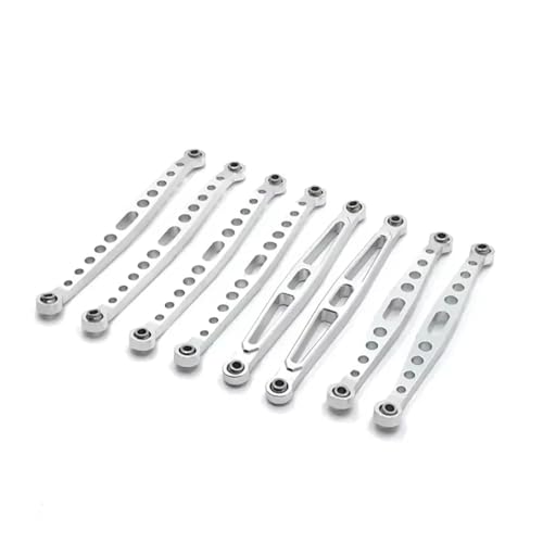 Rc Special Connecting Rod for ZP1001 1002 1003 1004 1/10 Metal Connecting Pull Rod Links Remote Control RC Crawler for Climbing Car Parts and Accessories Replacement(Silver)