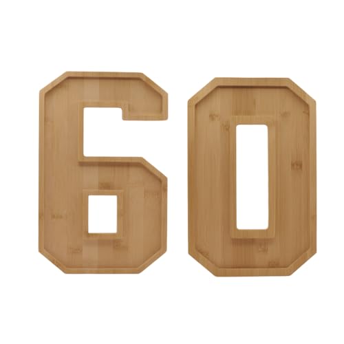 60 charcuterie Numbers Tray, 60 charcuterie Board Box, Bamboo Charcuterie Board Numbers, Number 60 Food Tray