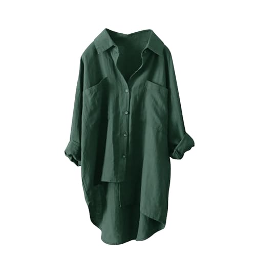 Wo Finde Ich Meine Monatsabrechnungen Leinenbluse Damen Lang Sommer Leinenhemd Knopfleiste Hemd Casual Lose Musselin Bluse Große Größen Leinen...