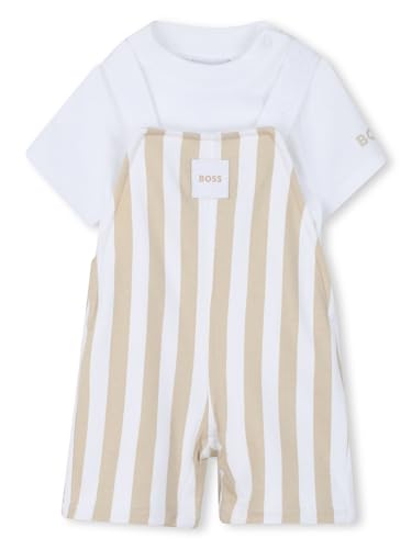 Dungarees set t-shirt gris idéal comme cadeau de naissance garçon