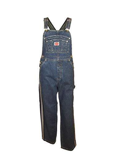 Revolt Womens Junior Classic Loose Fit Bib Overalls, 6112J-Stone Wash, Medium