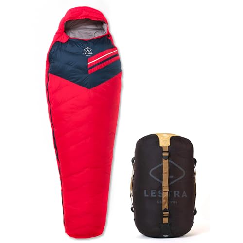 Lestra Sport - Aporia Light - Sac de Couchage Trek et Randonnée - Léger et Performant - T° Limit Confort 02 °C - Duvet de Canard - Adulte - 210 x 80 cm - 760 g
