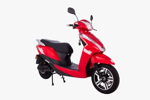 Image of Feisty Li-ion by AMO Electric Low Speed Electric Scooter Range 70-80 Kms with Charger Ex-Showroom Red