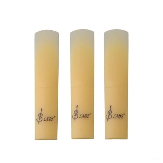 Paquete de tres cañas de diseño innovador adecuadas para varios tipos de SAX y para clarinetes (amarillo clarinete)