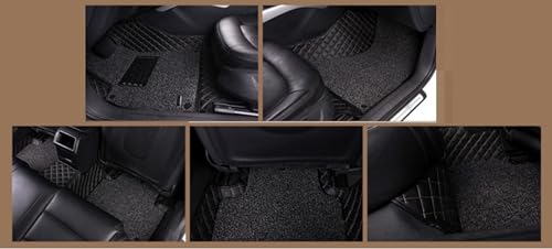 Image of Auto Hub 7D Car Floor Mats Compatible with Kia Seltos (Model - 2026-Till Date), Leatherette, 100% Waterproof & Washable, Seltos Car 7D Floor Mat, Black