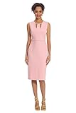 Donna Morgan Women's Knee-Length Sleeveless Dress with Neck Cutouts, Shell Pink, 6