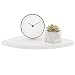 Ballucci Floating Radial Corner Shelf, 12" x 12" Inch, White