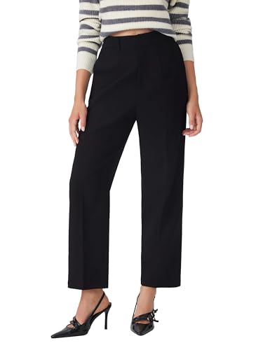 CIDER Women's Tapered Trousers Middle Waist Casual Stylish Pants4