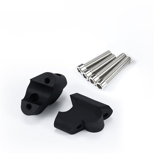 Elevador De Manillar Elevado para Ducati para Multistrada V4 / S Rally Pikes Peak 2021- Adaptador Extensible Abrazadera Barra Mango Arrastre Elevador Manillar Elevador De Manillar Moto(Black)