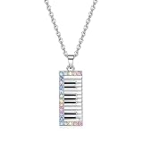 VEEHOO Piano Necklace for Piano Players,Music Gifts for Piano Lover,Pianos Jewelry Accessories Valentine's Day...