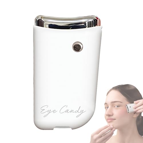 Eye Candy アイキャンディー 超軽量 自宅エステ 目元美顔器 光エステ 微振動 LED 美容器 イオン導入 目のくま 温熱ケア 多機能美顔器 口元ケア 目元ケア 肌ケアUSB充電 家庭用美顔器 温熱美顔器 美容家電 ホワイト IVEC（Amazon）