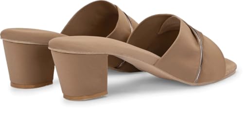 Image of Nowry Women's Chunky Block Heels | Women Comfortable Heel Fashion Sandals for Everyday, Party, Office, Wear