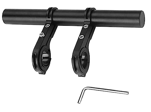 Taicols 20cm Support Guidon Lampe de Vélo Extenseur Rallonge de Guidon de Vélo en Alliage d'Aluminium Prolongateur de Guidon de Vélo Support de Lampe de...