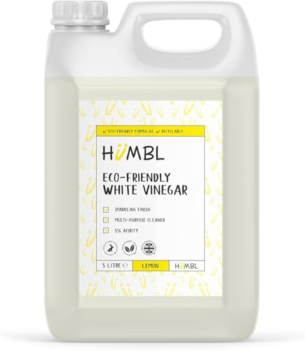 Humbl - Limpiador natural de vinagre blanco con aroma a limón siciliano, limpiador multisuperficie y multiusos, removedor de cal, suavizante de ropa y más, 100% vegano, 5 litros