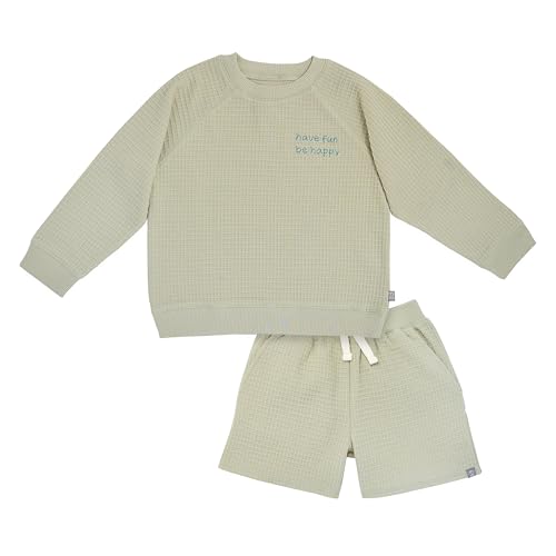 Image of Modern Moments by Gerber Baby Boys' 2-piece Long-sleeve Top & Short Set