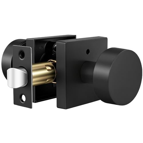 Goldenwarm Black Door Knob Interior Privacy Door Knobs 1 Pack