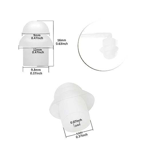 HYS Ohrhörer Schallschlauch 3,5 mm transparent inkl. Halteclip höre nur zu In-Ear Kopfhörer Security Headset für Funkgerät (1er Set+S, Schwarz)