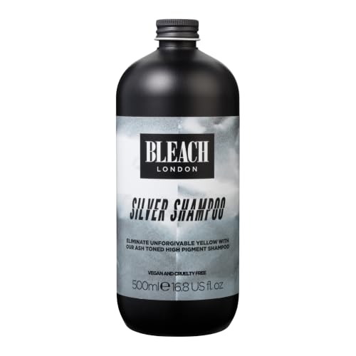 Bleach London Silver Shampoo Vegan Purple Toning for Blonde Hair 500ml