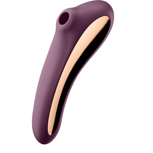Satisfyer ‘Dual Kiss’, 2:1 Vibrator + Pressure Wave Device, Waterproof, Rechargeable, Medical-Grade Silicone, Colour:red