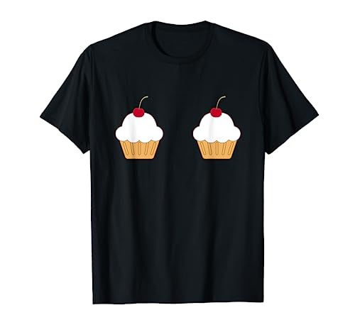 Funny Cupcake Boobs t-shirt Summer time Cherry Nipple